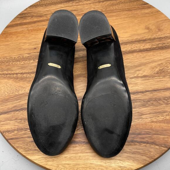 Vionic Natalie Tortoise Pumps Womens 7.5 Black Suede Casual Comfort Heels Shoes - Picture 7 of 8